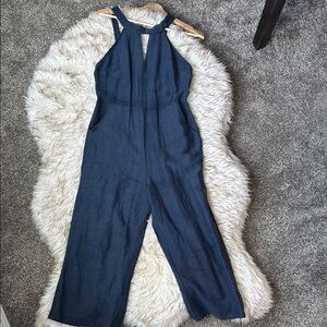 Boutique Navy Halter Neck Jumpsuit